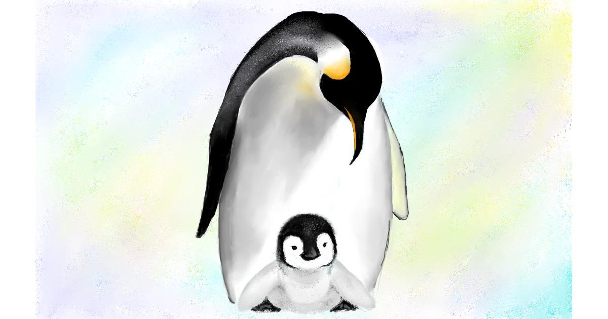 Drawing of Penguin by tRay