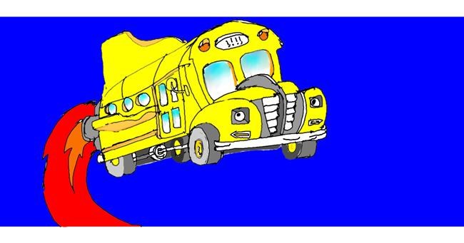 Drawing of Bus by Kim