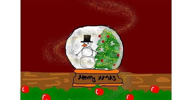 Drawing of Snow globe by christine
