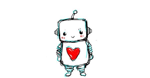 cute robot drawing