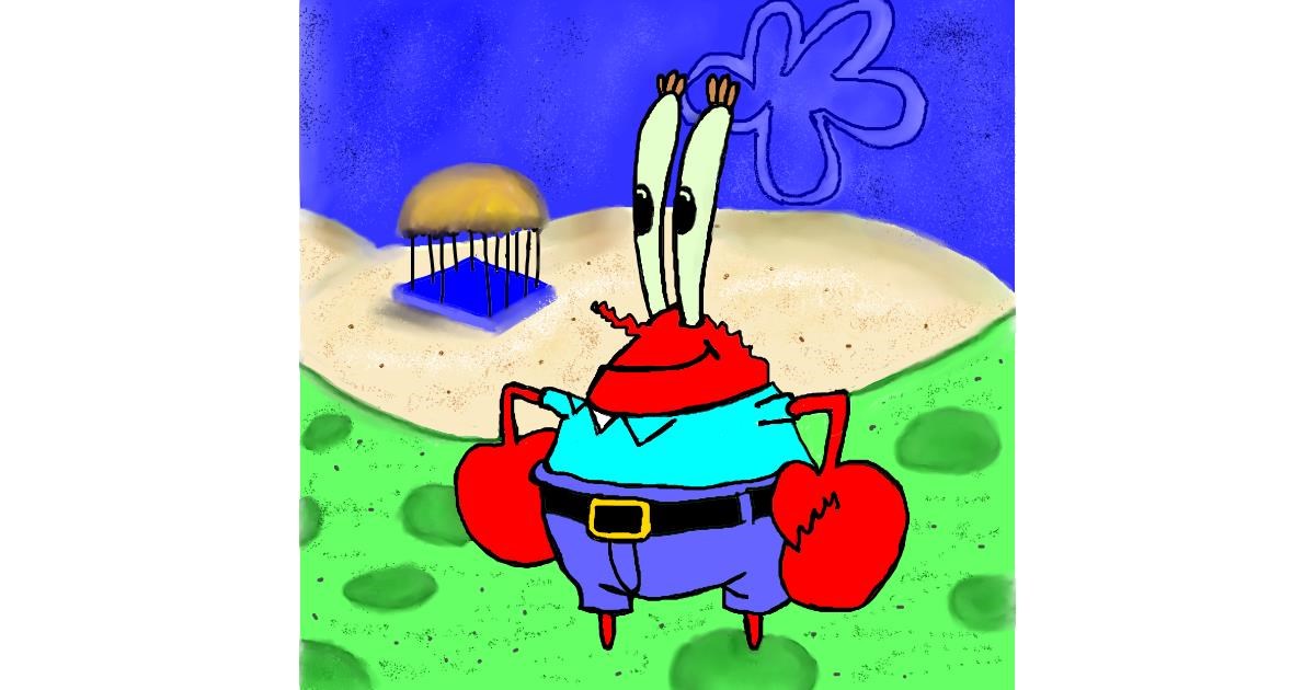 Drawing of Mr. Krabs (spongebob) by ELLE