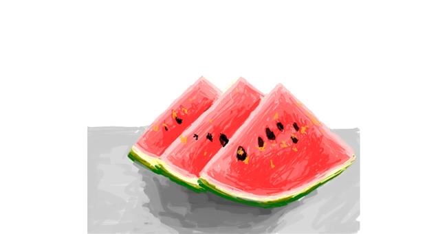 Drawing of Watermelon by Hienie