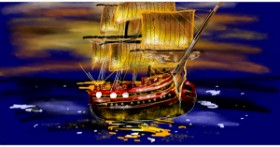 Drawing of Boat by Eclat de Lune