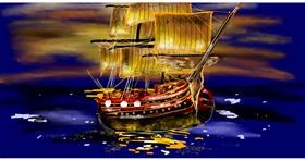 Drawing of Boat by Eclat de Lune