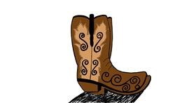 Drawing of Boots by Ashley