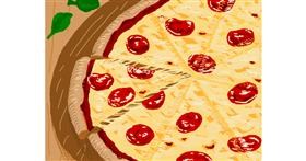Drawing of Pizza by Nik