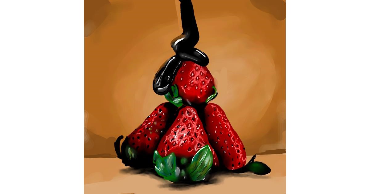 Drawing of Strawberry by Rose rocket