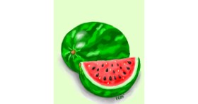 Drawing of Watermelon by GreyhoundMama