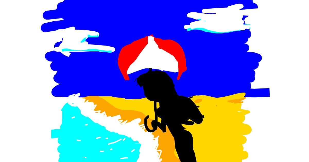 Drawing of Beach by shilah