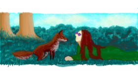 Drawing of Fox by Helena