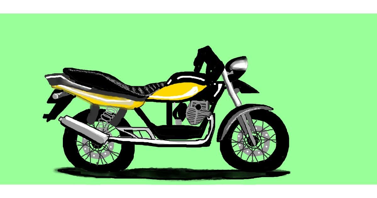 Drawing of Motorbike by Debidolittle