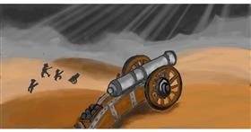 Kanone-Zeichnung von Temüjin