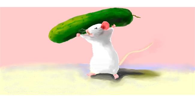 Drawing of Cucumber by Debidolittle