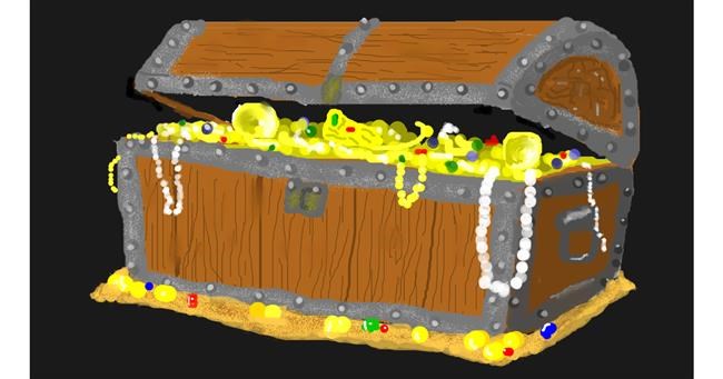 Drawing of Treasure chest by Pinky