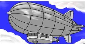 Zeppelin-Zeichnung von Swimmer 