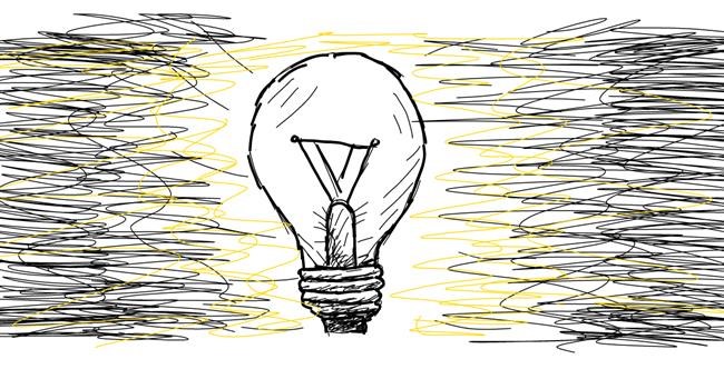 Drawing of Light bulb by Turtle