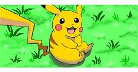 Drawing of Pikachu by Debidolittle