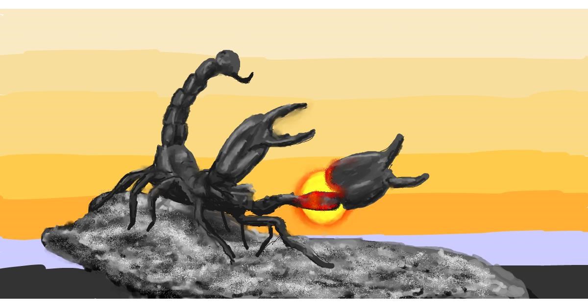 Drawing of Scorpion by Humo de copal