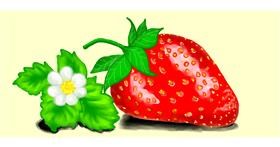 Drawing of Strawberry by Debidolittle