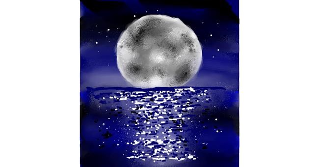 Drawing of Moon by Eclat de Lune