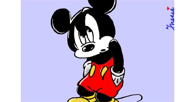 Drawing of Mickey Mouse by InessaC