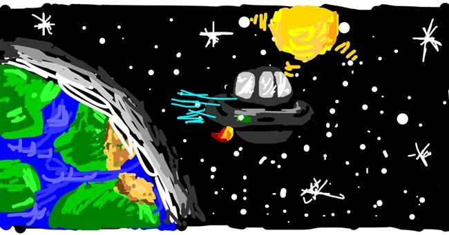 Drawing of Spaceship by Apple