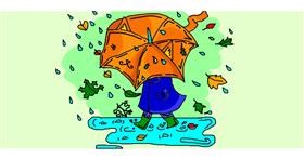 Drawing of Umbrella by Karely