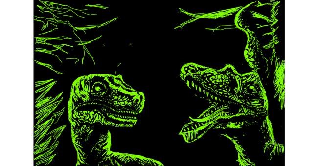 T-Rex Dinosaurier-Zeichnung von Dm