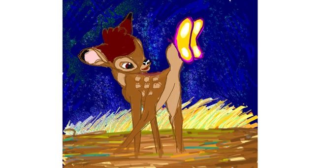 Drawing of Bambi by Iris