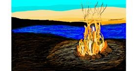 Drawing of Campfire by Oliver C.