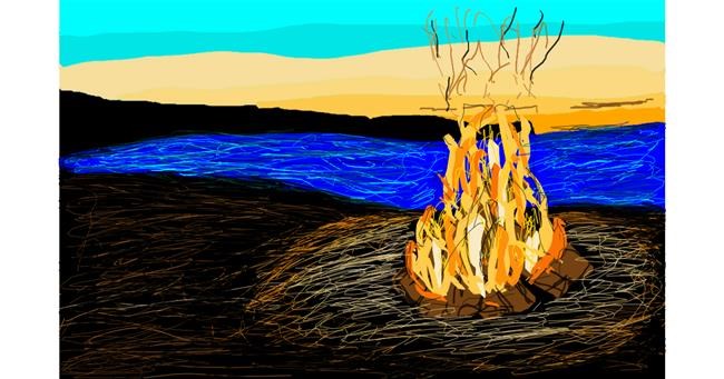 Drawing of Campfire by Oliver C.
