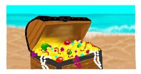 Drawing of Treasure chest by Debidolittle