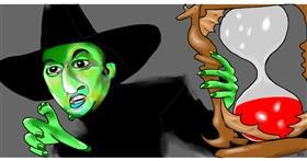 Drawing of Hourglass by Swimmer 