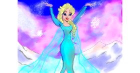 Drawing of Elsa (Disney) by Debidolittle