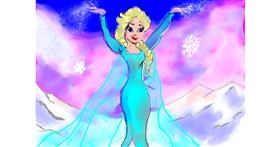 Drawing of Elsa (Disney) by Debidolittle