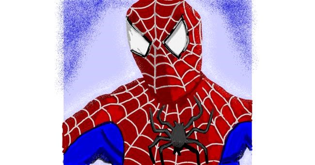 Drawing of Spiderman by Geo-Pebbles