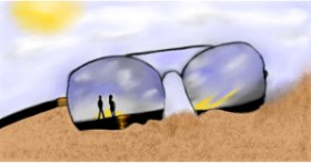 Drawing of Sunglasses by Çhåching