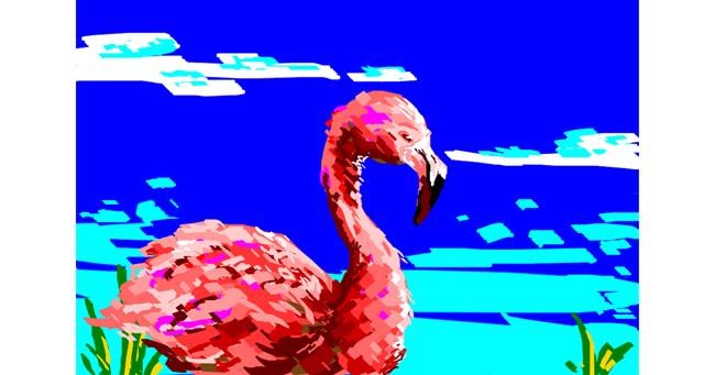 Flamingo-Zeichnung von TheCoolestOfBeans