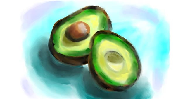 Drawing of Avocado by Mia