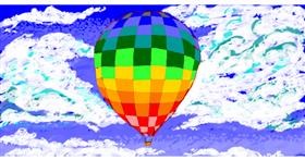 Drawing of Hot air balloon by しましま