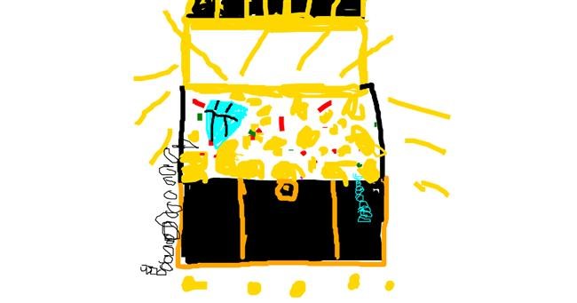 Drawing of Treasure chest by Anonymous