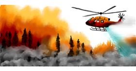 Drawing of Helicopter by Annie