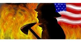 Drawing of Firefighter by justme❤️