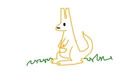 Drawing of Kangaroo by alle