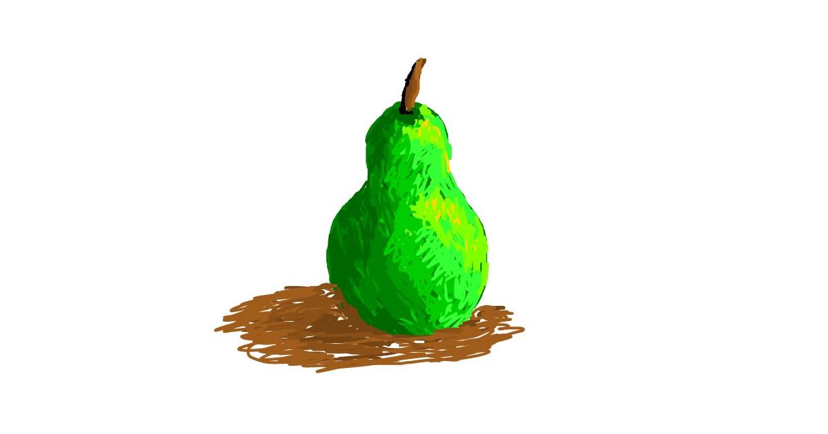 Drawing of Pear by Princess Ella