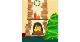 Drawing of Fireplace by SP