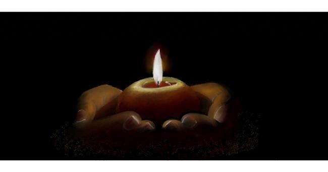 Drawing of Candle by Chaching