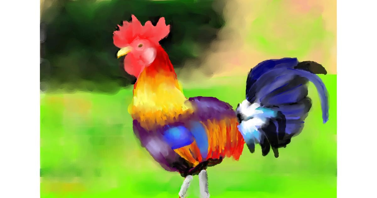Drawing of Rooster by Abbie