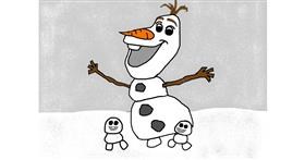 Drawing of Snowman by loser eerawn
