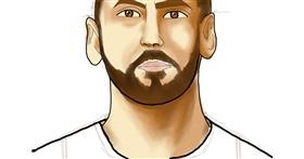 Drawing of Lionel Messi by Laika